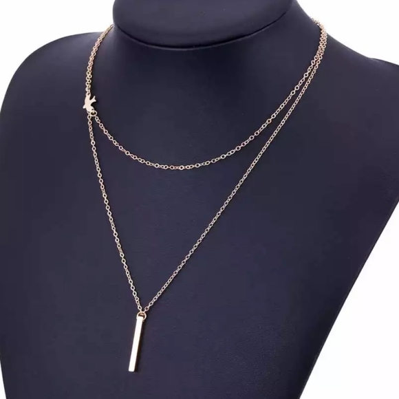 ♡Macy♡ Layered Bird Necklace - Picture 2 of 3